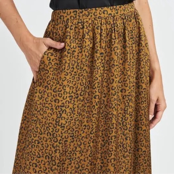 Dr2 by Daniel Rainn Women’s Brown and Black Leopard Print Midi Skirt Size XS - Picture 4 of 8